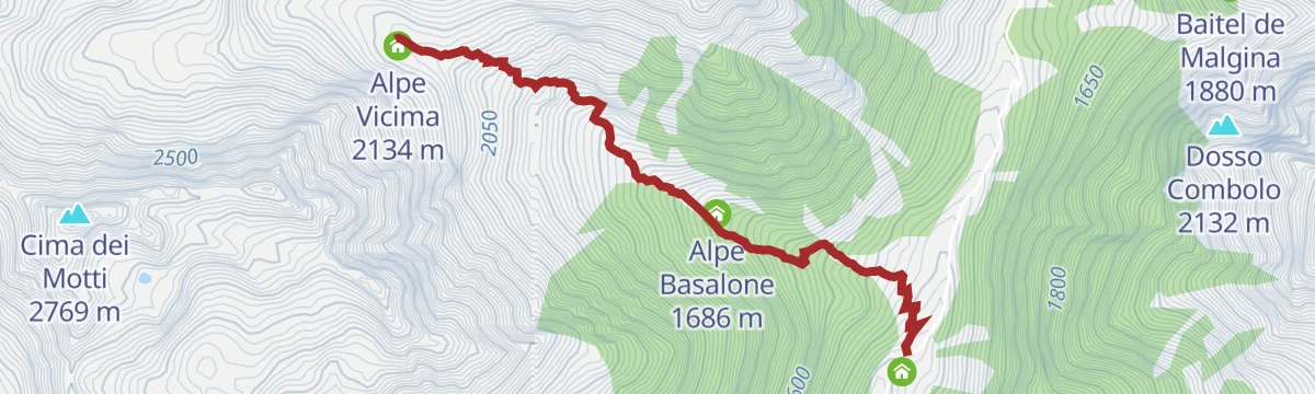 Route map: The Vicima Valley